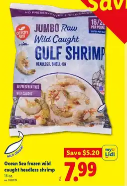 Lidl Ocean Sea frozen wild caught headless shrimp offer