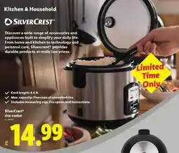 Lidl SilverCrest rice cooker offer