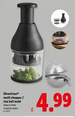 Lidl SilverCrest multi chopper rice ball mold offer