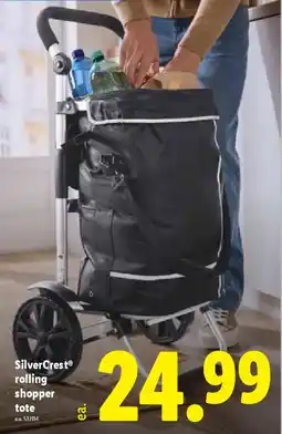 Lidl SilverCrest rolling shopper tote offer
