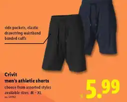 Lidl Crivit men's athletic shorts offer