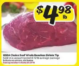 Fresco y Más USDA Choice Beef Whole Boneless Sirloin Tip offer