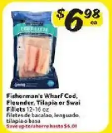 Fresco y Más Fisherman's Wharf Cod, Flounder, Tilapia or Swai Fillets offer