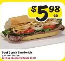 Fresco y Más Beef Steak Sandwich offer