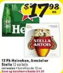 Fresco y Más 12 Pk Heineken, Amstel or Stella offer