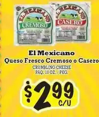 La Michoacana Crumbling cheese offer