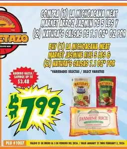 La Michoacana Compra la michoacana meat market arroz jazmin de offer