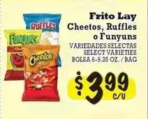 La Michoacana Frito Lay Cheetos, Ruffles o Funyuns offer