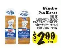 La Michoacana White sandwich bread or soft white bread offer