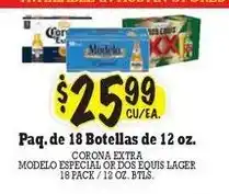La Michoacana Corona extra modelo especial or dos equis lager offer