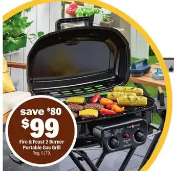 Fire & feast 2 burner portable gas grill
