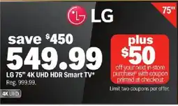 Meijer Samsung 75" 4K Smart TV offer