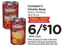 Kroger Campbell's Chunky Soup offer