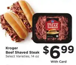 Kroger Kroger Beef Shaved Steak offer
