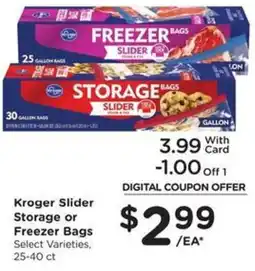 Kroger Kroger Slider Storage or Freezer Bags offer