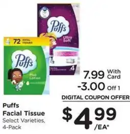 Kroger Puffs facial tissue offer
