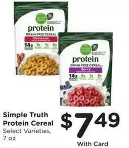 Kroger Simple Truth Protein Cereal offer