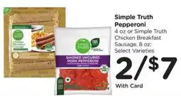 Kroger Simple Truth Pepperoni offer