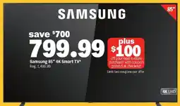 Meijer Samsung 85" 4K Smart TV offer