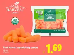 Lidl Peak harvest organic baby carrots offer