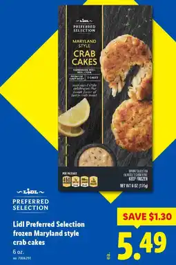Lidl Lidl preferred selection frozen maryland style crab cakes offer