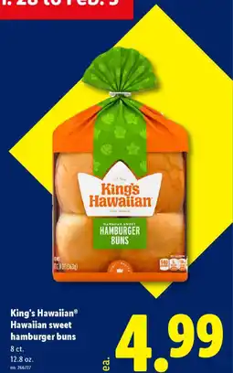 Lidl King's hawaiian hawaiian sweet hamburger buns offer