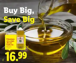 Lidl Primadonna extra virgin olive oil family size offer