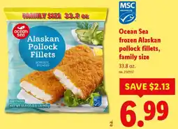 Lidl Ocean sea frozen alaskan pollock fillets, family size offer