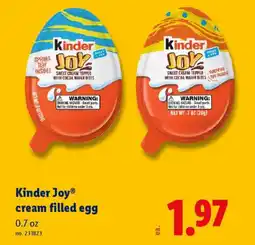 Lidl Kinder Joy cream filled egg offer