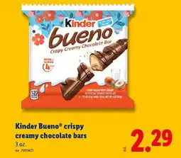 Lidl Kinder bueno crispy creamy chocolate bars offer