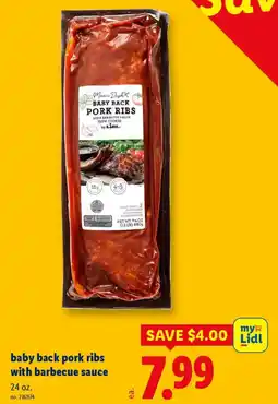 Lidl Baby back pork ribs with barbecue sauce offer