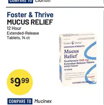 Health Mart Foster & Thrive MUCUS RELIEF offer