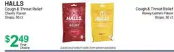 Health Mart HALLS Cough & Throat Relief Cherry Flavor Drops offer