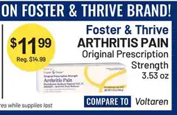 Health Mart FOSTER & THRIVE ARTHRITIS PAIN offer