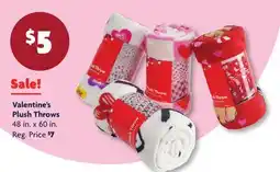 Family Dollar Valentine's Plush Throws offer