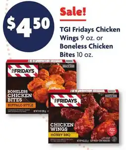 Family Dollar TGI Fridays Chicken Wings 9 oz. or Boneless Chicken Bites 10 oz offer