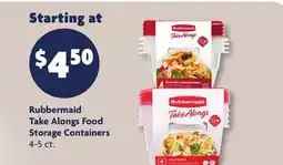 Family Dollar Rubbermaid Take Alongs Food Storage Containers offer