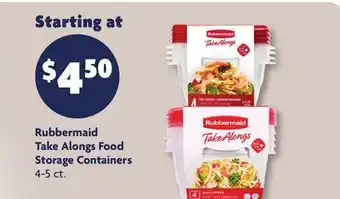 Family Dollar Rubbermaid Take Alongs Food Storage Containers offer