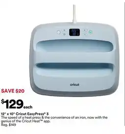 Michaels 12 x 10 Cricut EasyPress 3 offer