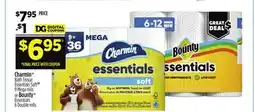 Dollar General Charmin Bath Tissue Essentials Soft or Bounty Essentials offer