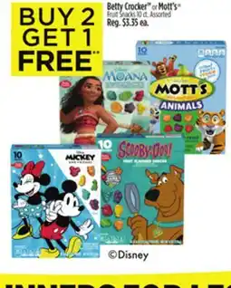 Dollar General Betty Crocker or Mott's Fruit Snacks offer