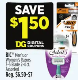 Dollar General BIC Men's or Women's Razors 3-Blade2 offer