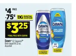 Dollar General Dawn EZ-Squeeze Dish Liquid offer