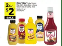 Dollar General Clover Valley Yellow Mustard 14 oz., Spicy Brown, Dijon or Honey Mustard 12 oz. or Ketchup 24 oz offer