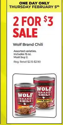 Dollar General Wolf Brand Chili offer
