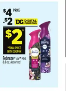 Dollar General Febreze Air Mist offer
