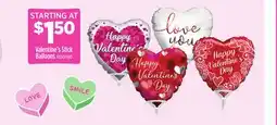 Dollar General Valentine's Stick Balloons offer
