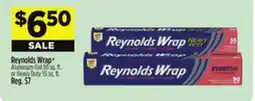 Dollar General Reynolds Wrap Aluminum Foil 90 sq. ft. or Heavy Duty 55 sq. ft offer