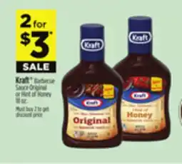 Dollar General Kraft Barbecue Sauce Original or Hint of Honey offer