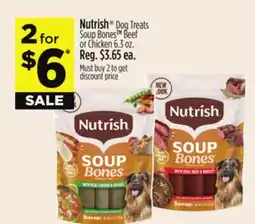 Dollar General Nutrish Dog Treats Soup Bones Beef or Chicken offer